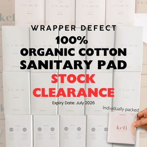 STOCK CLEARANCE - Organic Cotton Regular Pads Expiry Date July 2026